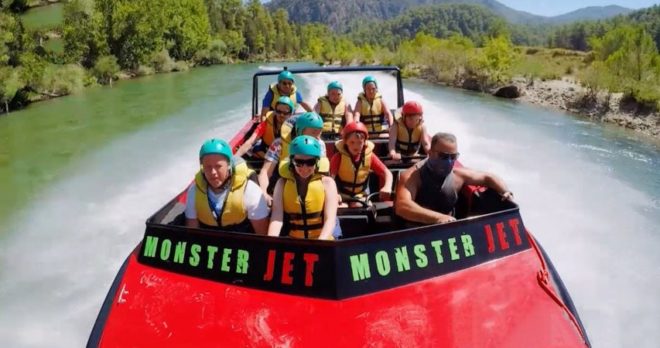 Antalya Monster Adventure Tour – JetBoat, Monster Truck, Zipline & Rafting